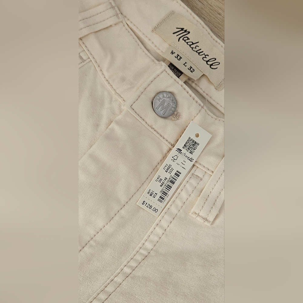 NWT Madewell Relaxed Straight Workwear Pants 33x32 - Picture 3 of 5